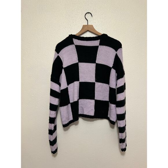 Ragged Priest Buddy Hearts Knitted Crochet Jumper Sz Medium Grunge - Picture 11 of 11